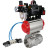 Кран шаровой BV3232P(4pc)-SP-3WL-T-ISO-H Ду20 Ру63, стандартнопроходной, четырехсоставной, нержавеющая сталь 316, PTFE, внутренняя резьба, с пневмоприводом PA-DA-052, пневмораспределителем 4V320-08 AC220V, БКВ APL-410N Ex, БПВ AFC2000 в Хабаровске