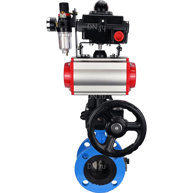 Затвор дисковый поворотный WBV1313E-2W-F-H Ду50 Ру16 фланцевый, корпус - чугун GGG40, диск - чугун GGG40, EPDM, с пневмоприводом PA-DA-105, пневмораспределителем 4V320-08 AC220V, БКВ APL-410N EX, дублером MON1-250-T26-ISO и БПВ AFC2000 в Хабаровске