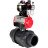 Кран шаровой BV4242E-FP-GRM-ISO Дн100 Ру10 полнопроходной, корпус - НПВХ, шар - НПВХ, уплотнение - EPDM, с пневмоприводом PA-DA-065, пневмораспределителем 4M310-08 AC220V, БКВ APL-510N EX и БПВ AFC2000 в Хабаровске