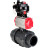 Кран шаровой BV4242E-FP-GRM-ISO Дн100 Ру10 полнопроходной, корпус - НПВХ, шар - НПВХ, уплотнение - EPDM, с пневмоприводом PA-DA-065, пневмораспределителем 4M310-08 AC220V, БКВ APL-510N EX и БПВ AFC2000 в Хабаровске