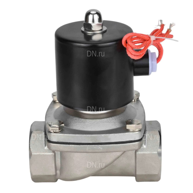Клапан электромагнитный VS131-NT-NC-220VAC 1 1/4″ Ду32 Ру10, соленоидный двухходовой, корпус - нержавеющая сталь 304, уплотнение - NBR, резьбовой, нормально-закрытый, прямого действия, катушка - 220В в Хабаровске