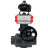 Кран шаровой BV4242E-FP-GRM-ISO Дн80 Ру10 полнопроходной, корпус - НПВХ, шар - НПВХ, уплотнение - EPDM, с пневмоприводом PA-DA-065, пневмораспределителем 4M310-08 DC24V, ручным дублером MON1-250-T26-ISO и БКВ APL-410N EX в Хабаровске