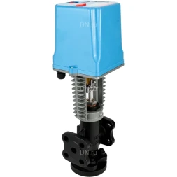 Клапан запорно-регулирующий VSR1-13V-PED-F Ду15 Ру16 Kv0.4м3/ч, односедельный, фланцевый, корпус - чугун EN-JS1025, уплотнение - фторкаучук (Viton, FPM) с электроприводом XCK220-1500 AC220В