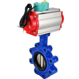 Затвор дисковый поворотный WBV1616E-2W-Fb-H Ду150 Ру16 LUG корпус - чугун QT450, диск - чугун QT450, уплотнение - EPDM, с пневмоприводом PA-DA-105 и магнитным переключателем ALS200D