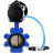 Затвор дисковый поворотный WBV1616N-2W-Fb-H Ду125 Ру16 LUG корпус - чугун QT450, диск - чугун QT450, уплотнение - NBR, с пневмоприводом PA-DA-105-1 и пневмораспределителем 4V320-10 AC220V в Хабаровске