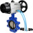 Затвор дисковый поворотный WBV1616N-2W-Fb-H Ду125 Ру16 LUG корпус - чугун QT450, диск - чугун QT450, уплотнение - NBR, с пневмоприводом PA-DA-105-1 и пневмораспределителем 4V320-10 AC220V в Хабаровске