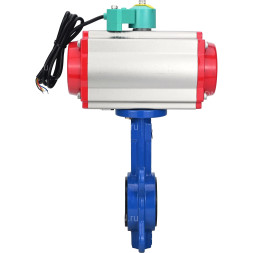 Затвор дисковый поворотный WBV1413E-2W-Fb-H Ду40 Ру16, корпус - чугун GGG50, диск - чугун GGG40, уплотнение - EPDM, с пневмоприводом PA-SA-083, пневмораспределителем 4M310-08 24В NAMUR и магнитным переключателем ALS200D