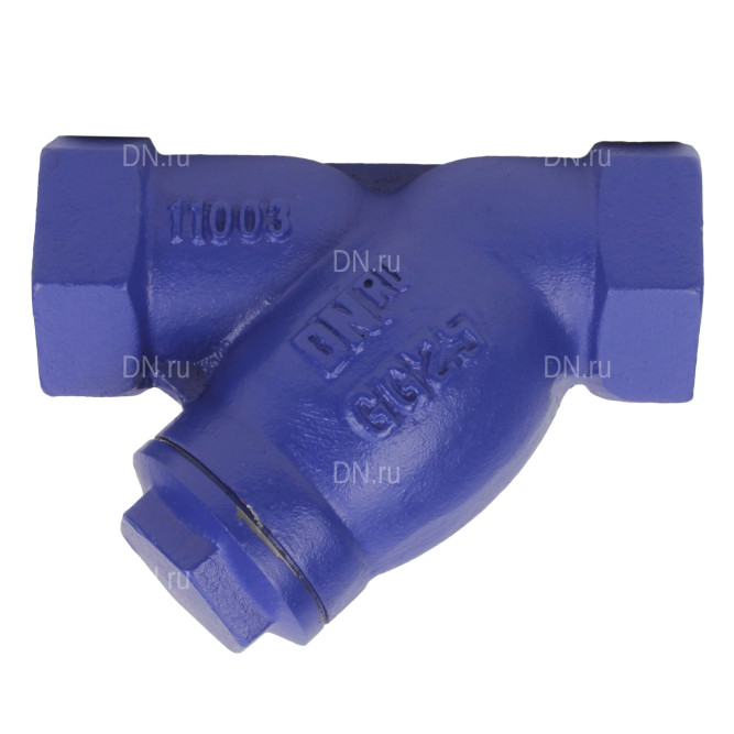 Фильтр сетчатый FMY1131PPL-T 1 1/2″ Ду40 Ру16 резьбовой L=160, корпус чугун GGG25, сетка SS304, уплотнение PPL, Y-образный в Хабаровске
