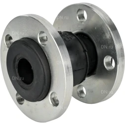 Компенсатор резиновый CR-E25-F Ду40 Ру10, резиновая вставка (корпус) - EPDM, тип присоединения - фланцевый, материал фланцев - сталь углеродистая оцинкованная