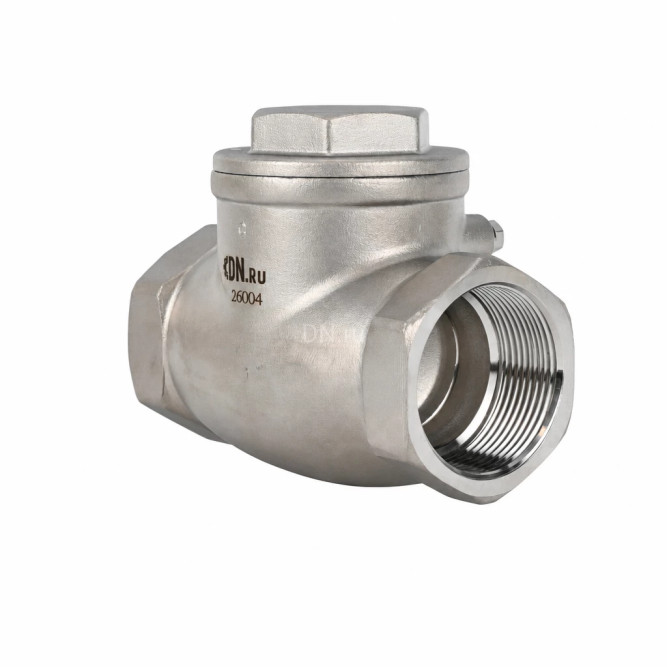 Клапан обратный VCT3131-T 2 1/2 Ду65 Ру16 ZGY резьбовой, поворотный, корпус - нержавеющая сталь CF8/AISI 304, диск - нержавеющая сталь CF8/AISI 304, уплотнение - PTFE в Хабаровске