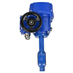 Затвор дисковый поворотный WBV1432N-2W-Fb-H Ду150 Ру16, корпус - чугун GGG50, диск - нержавеющая сталь 316L, уплотнение - NBR, с электроприводом QT-N-015M-O2-380VAC-У1