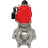 Кран шаровой BV3232P(3pc)-FP-SW-ISO-H Ду80 Ру63 полнопроходной, корпус - нержавеющая сталь SS316, под приварку, с пневмоприводом PA-DA-105, пневмораспределителем 4M310-08 DC24V в Хабаровске