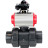 Кран шаровой BV4242E-FP-GRM-ISO Дн15 Ру10 полнопроходной, корпус - НПВХ, шар - НПВХ, уплотнение - EPDM, с пневмоприводом PA-SA-052, пневмораспределителем 4M310-08 AC220V и БКВ APL-210N в Хабаровске