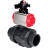 Кран шаровой BV4242E-FP-GRM-ISO Дн15 Ру10 полнопроходной, корпус - НПВХ, шар - НПВХ, уплотнение - EPDM, с пневмоприводом PA-SA-052, пневмораспределителем 4M310-08 AC220V и БКВ APL-210N в Хабаровске