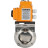 Затвор дисковый поворотный WBV3131E-2W-W-H Ду32 Ру10 под приварку, корпус - пищевая нержавеющая сталь 304, уплотнение - EPDM, с электроприводом QT-N-003EM-O1-220VAC-У1 220В HARK в Хабаровске