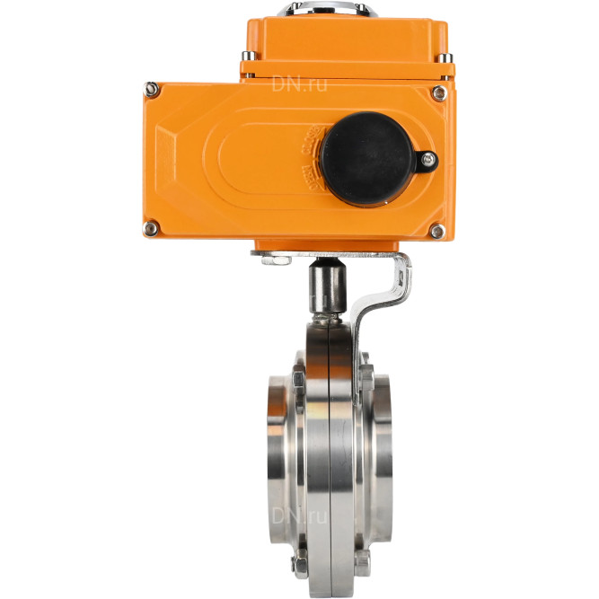 Затвор дисковый поворотный WBV3131E-2W-W-H Ду32 Ру10 под приварку, корпус - пищевая нержавеющая сталь 304, уплотнение - EPDM, с электроприводом QT-N-003EM-O1-220VAC-У1 220В HARK в Хабаровске