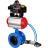 Затвор дисковый поворотный WBV1313E-2W-F-H Ду125 Ру16 фланцевый, корпус - чугун GGG40, диск - чугун GGG40, уплотнение - EPDM, с пневмоприводом PA-DA-130, пневмораспределителем 4V320-08 AC220V и БКВ APL-410N EX в Хабаровске