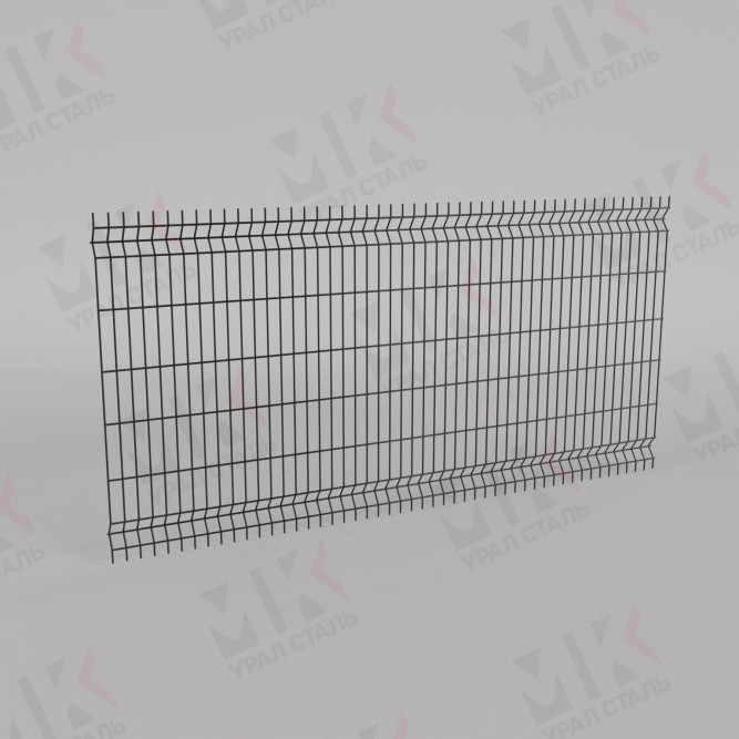 3Д забор черный (RAL 9005) 2500х2500х2.5 Profi в Хабаровске
