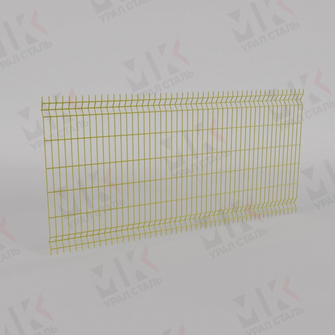 3Д забор желтый (RAL 1021) 2500х2500х2.5 Light в Хабаровске