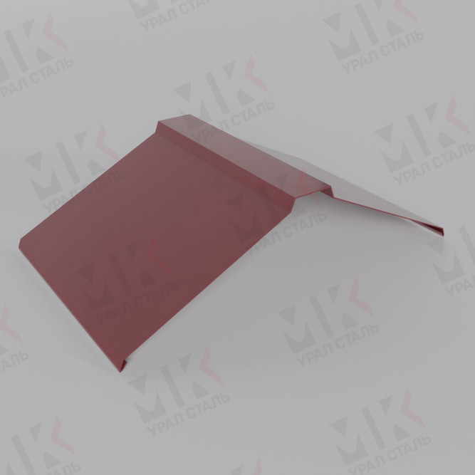 Планка конька плоского 150х150х2000 мм 0.5 мм RAL 3005 Красное вино в Хабаровске