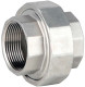 Соединение разъемное (американка) А-304-ВР-ВР-PTFE 1 1/4″ Ду32 Ру20 с уплотнением под гайкой по плоскости, корпус - нержавеющая сталь AISI 304, присоединение - внутренняя/внутренняя резьба, тип резьбы - BSPP