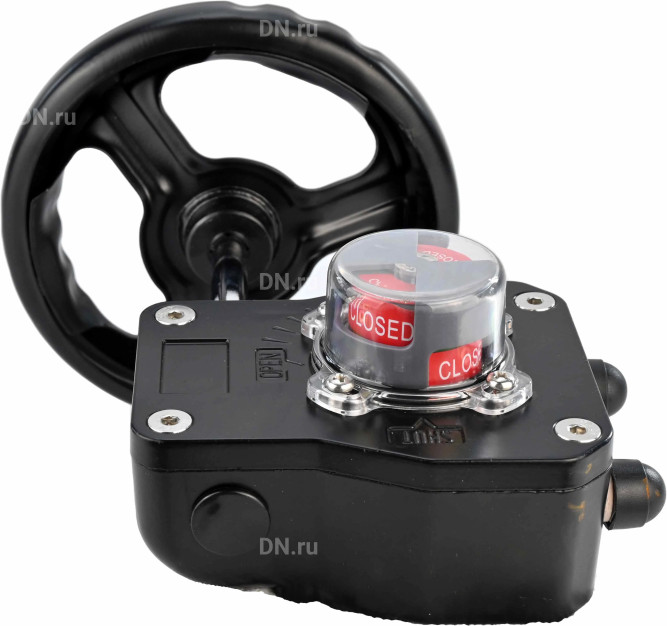 Редуктор четвертьоборотный HGB RQN4-1200Z с индикатором положения, корпус - алюминий, штурвал - 300 мм, квадрат штока 27х27, F10/F12 в Хабаровске