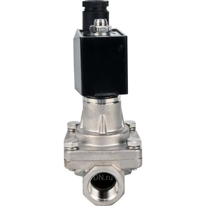 Клапан электромагнитный VS731-PT-NC-220VAC 1 1/2″ Ду40 Ру10 соленоидный двухходовой, корпус - нержавеющая сталь 304, уплотнение - PTFE, внутренняя резьба, прямого действия, нормально закрытый, с нулевым перепадом давления, катушка - 220В в Хабаровске