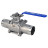Кран шаровой BV3131P(3pc)-FP-W-ISO-H LONG Ду32 Ру40 полнопроходной, трехсоставной, корпус - нержавеющая сталь 304, уплотнение - PTFE, под приварку, с рукояткой в Хабаровске