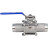 Кран шаровой BV3131P(3pc)-FP-W-ISO-H LONG Ду32 Ру40 полнопроходной, трехсоставной, корпус - нержавеющая сталь 304, уплотнение - PTFE, под приварку, с рукояткой в Хабаровске