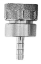 Переходник шланговый PCH-10-1 3/4″ Дн10 Ру10, выводов -1, с накидной гайкой и хомутом, внутренняя резьба/штуцер (елочка), корпус - латунь HPb57-3, уплотнение - EPDM