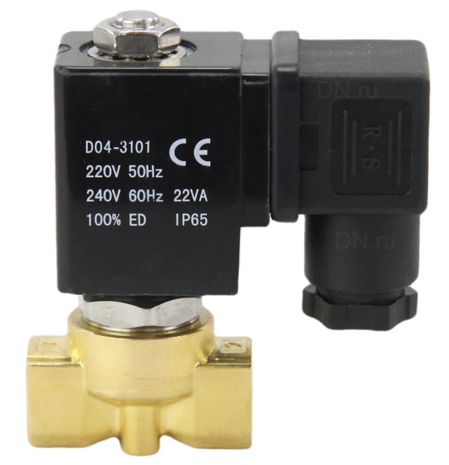 Клапан электромагнитный VS700-PT-NC-24VDC 3/4″ Ду20 Ру6 соленоидный двухходовой, корпус - латунь, уплотнение - PTFE, присоединение - внутренняя резьба, прямого действия, нормально закрытый, с нулевым перепадом давления, катушка - 24В в Хабаровске