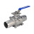Кран шаровой BV3131P(3pc)-FP-W-ISO-H LONG Ду40 Ру40 полнопроходной, трехсоставной, корпус - нержавеющая сталь 304, уплотнение - PTFE, под приварку, с рукояткой в Хабаровске