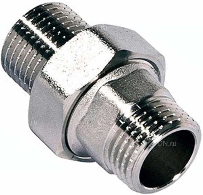 Соединение разъемное (американка) А-304-НР-НР-PTFE 1/4″ Ду8 Ру20 с уплотнением под гайкой по плоскости, корпус - нержавеющая сталь AISI 304, присоединение - наружная/наружная резьба, тип резьбы - BSPT в Хабаровске