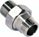 Соединение разъемное (американка) А-304-НР-НР-PTFE 3/8″ Ду10 Ру20 с уплотнением под гайкой по плоскости, корпус - нержавеющая сталь AISI 304, присоединение - наружная/наружная резьба, тип резьбы - BSPT