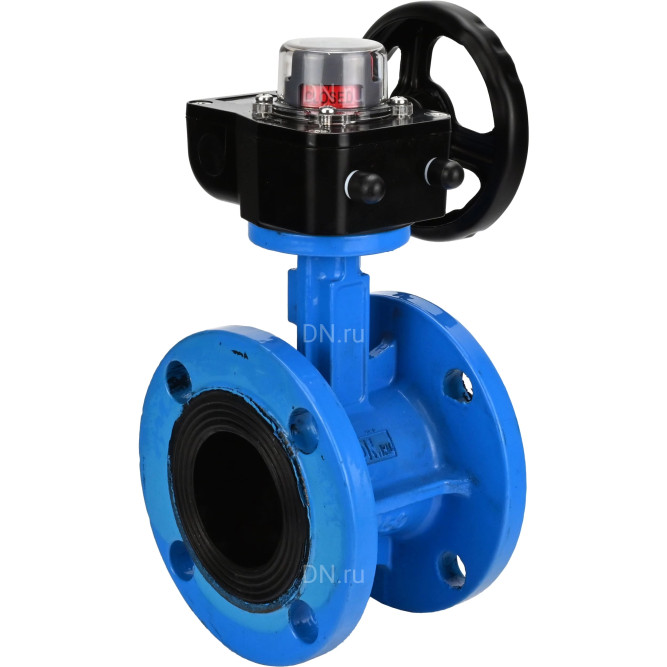 Затвор дисковый поворотный WBV1313E-2W-F-H Ду150 Ру16 фланцевый, корпус - чугун GGG40, диск - чугун GGG40, уплотнение - EPDM, с редуктором HGB RQN2-320Z в Хабаровске