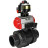 Кран шаровой BV4242E-FP-GRM-ISO Дн32 Ру10 полнопроходной, корпус - НПВХ, шар - НПВХ, уплотнение - EPDM, с пневмоприводом PA-SA-052, пневмораспределителем 4M310-08 AC220V и БКВ APL-510N EX в Хабаровске