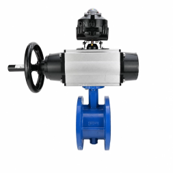 Затвор дисковый поворотный WBV1331E-2W-F-H Ду50 Ру16 фланцевый, корпус - чугун GGG40, диск - нержавеющая сталь 304, уплотнение - EPDM, с пневмоприводом PA-DA-105-1, 4M310-08 DC24V и APL-510N EX