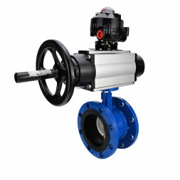 Затвор дисковый поворотный WBV1331E-2W-F-H Ду50 Ру16 фланцевый, корпус - чугун GGG40, диск - нержавеющая сталь 304, уплотнение - EPDM, с пневмоприводом PA-DA-105-1, 4M310-08 DC24V и APL-510N EX