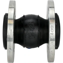 Компенсатор резиновый CR-E25-F Ду125 Ру16, резиновая вставка (корпус) - EPDM, тип присоединения - фланцевый, материал фланцев - сталь углеродистая оцинкованная