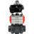 Кран шаровой BV4242E-FP-GRM-ISO Дн20 Ру10 полнопроходной, корпус - НПВХ, шар - НПВХ, уплотнение - EPDM, с пневмоприводом PA-DA-052 и БКВ APL-410N EX в Хабаровске
