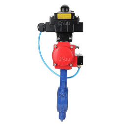 Затвор дисковый поворотный WBV1413E-2W-Fb-H Ду125 Ру16, корпус - чугун GGG50, диск - чугун GGG40, уплотнение - EPDM, с пневмоприводом PA-SA-130, пневмораспределителем 4M310-08 DC24V, БКВ APL-410N EX, БПВ AFC2000
