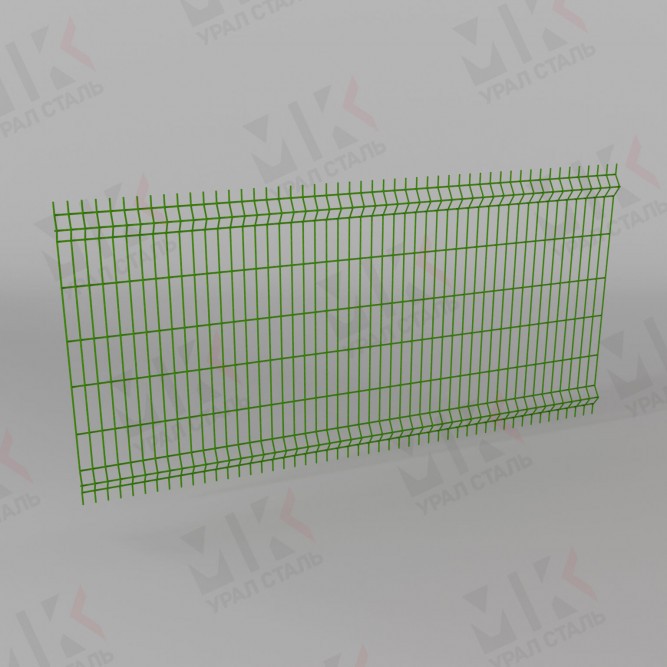 3D-Панели ограждения 1530х2500х4 секция RAL 6005 в Хабаровске
