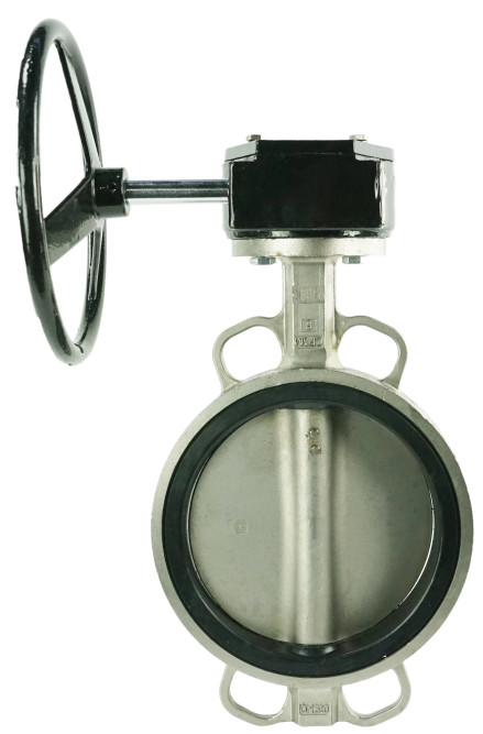 Затвор дисковый поворотный WBV3232E-2W-Fb-H Ду125 Ру16, корпус - сталь 316L, диск - сталь 316L, уплотнение - EPDM,с редуктором RDN RQN3-150Z-T24 в Хабаровске