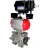 Кран шаровой BV3232P(3pc)-FP-SW-ISO-H Ду100 Ру63 полнопроходной, корпус - нержавеющая сталь SS316, под приварку, с пневмоприводом PA-DA-105, электропневматическим поворотным позиционером YT-1000RSN без обратной связи в Хабаровске