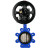 Затвор дисковый поворотный WBV1616N-2W-Fb-H Ду125 Ру16 LUG корпус - чугун QT450, диск - чугун QT450, уплотнение - NBR, с пневмоприводом PA-DA-105-1, пневмораспределителем 4M310-08 DC24V и БКВ APL-210N в Хабаровске
