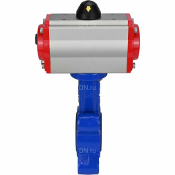 Затвор дисковый поворотный WBV1616E-2W-Fb-H Ду125 Ру16 LUG корпус - чугун QT450, диск - чугун QT450, уплотнение - EPDM, с пневмоприводом PA-SA-140 и пневмораспределителем 4M310-08 AC220V