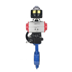 Затвор дисковый поворотный WBV1432N-2W-Fb-H Ду40 Ру16, корпус - чугун GGG50, диск - нержавеющая сталь 316L, уплотнение - NBR, с пневмоприводом PA-DA-052 двойного действия, с БКВ APL-510N EX, с ручным дублером MON1-250-T26-ISO