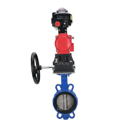 Затвор дисковый поворотный WBV1432N-2W-Fb-H Ду40 Ру16, корпус - чугун GGG50, диск - нержавеющая сталь 316L, уплотнение - NBR, с пневмоприводом PA-DA-052 двойного действия, с БКВ APL-510N EX, с ручным дублером MON1-250-T26-ISO