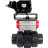 Кран шаровой BV4242E-FP-GRM-ISO Дн15 Ру10 полнопроходной, корпус - НПВХ, шар - НПВХ, уплотнение - EPDM, с пневмоприводом PA-DA-052 и пневмопозиционером YT-1000RSN с обратной связью в Хабаровске