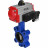 Затвор дисковый поворотный WBV1616E-2W-Fb-H Ду150 Ру16 LUG корпус - чугун QT450, диск - чугун QT450, уплотнение - EPDM, с пневмоприводом PA-SA-160 и пневмораспределителем 4M310-08 AC220V в Хабаровске